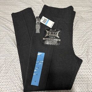 NWT Seven7 Pull-on Pintuck Dark Grey Business Casual Office Leggings